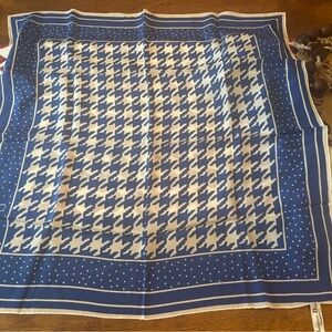 Dior Blue and White Patterned Scarf